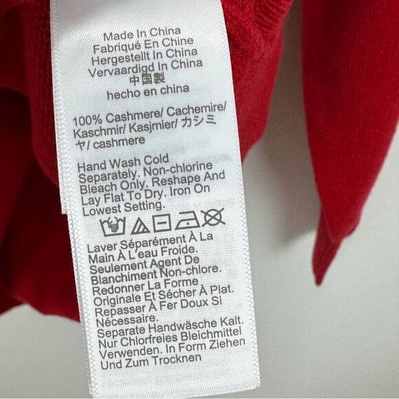 NWT J Crew Cashmere relaxed crewneck sweater in red - Picture 8 of 8